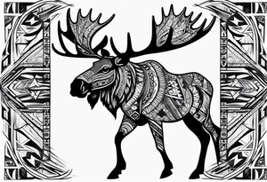 Native Moose tattoo idea