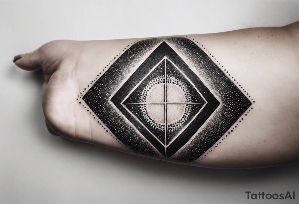 free masonry symbol , rectangle tattoo idea