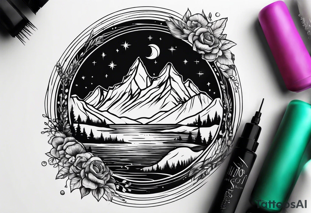 Aurora borealis tattoo idea