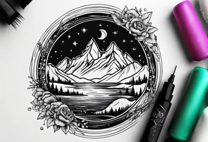 Aurora borealis tattoo idea
