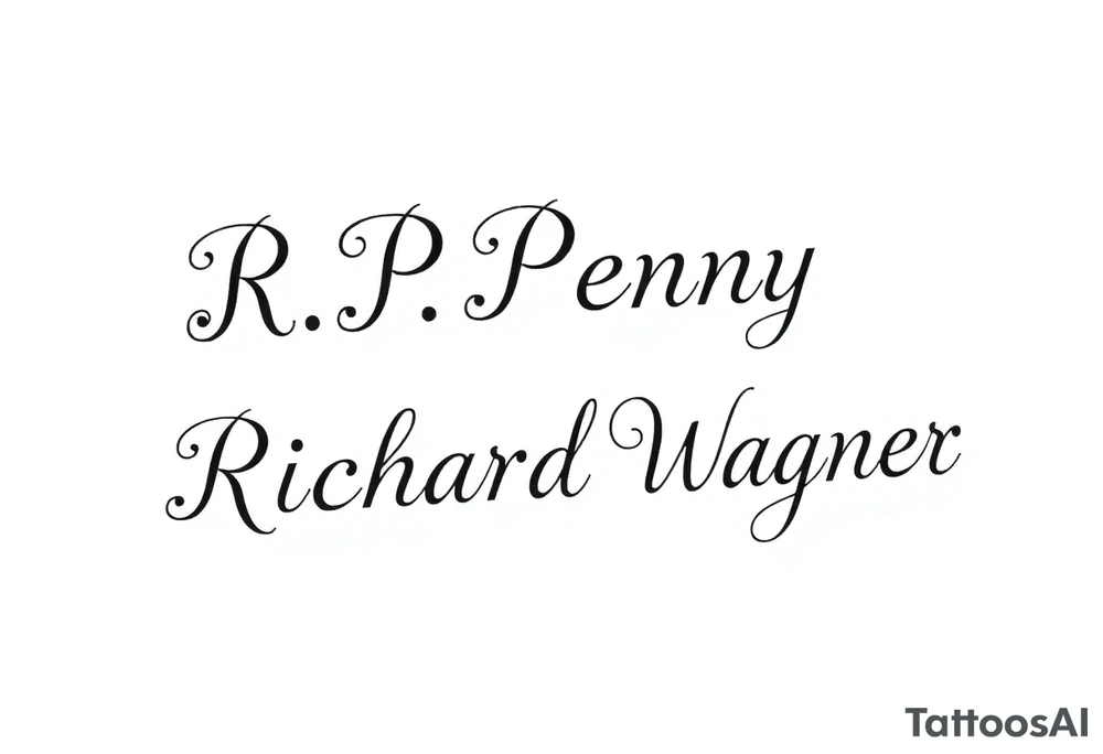 R.I.P. Penny & Richard Wagner tattoo idea