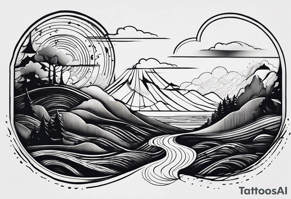 Minimalistic tattoo design that symbolizes the lyric "the lines you're afraid of are all made up". tattoo idea