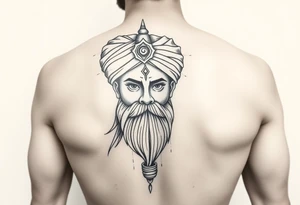 create me a leg piece to do with sikh history tattoo idea