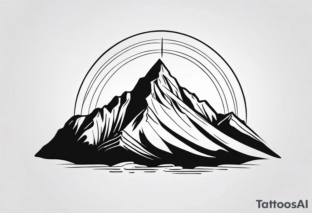 mountain peak outlines tattoo idea