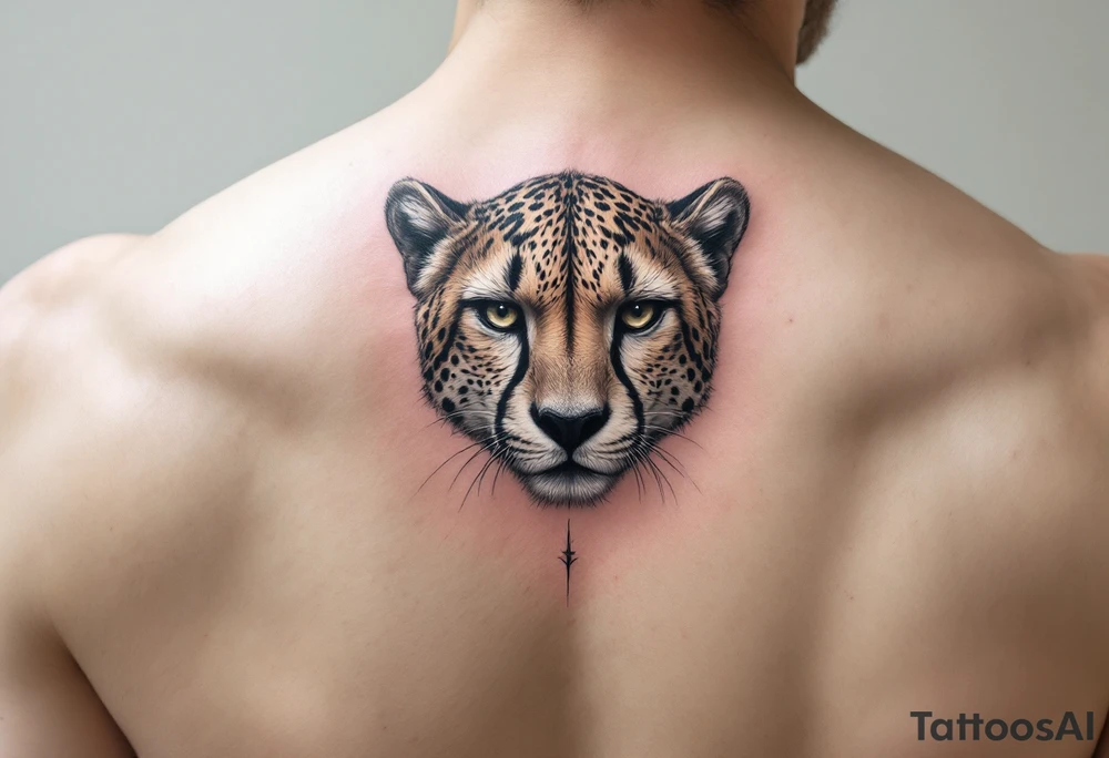 realistic cheetah tattoo idea