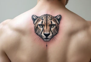realistic cheetah tattoo idea