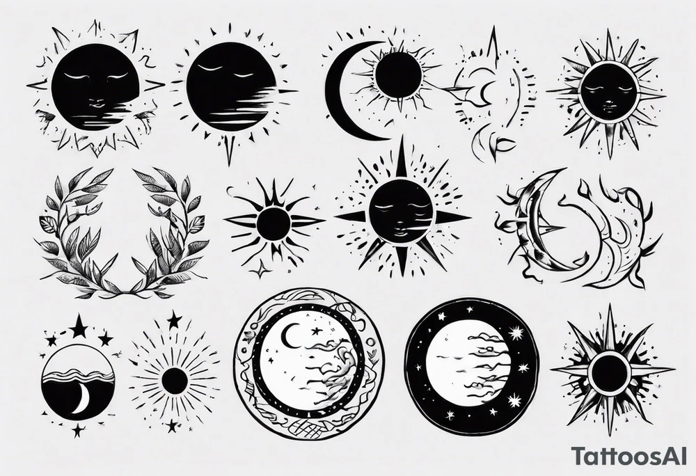 Sonne Mond tattoo idea