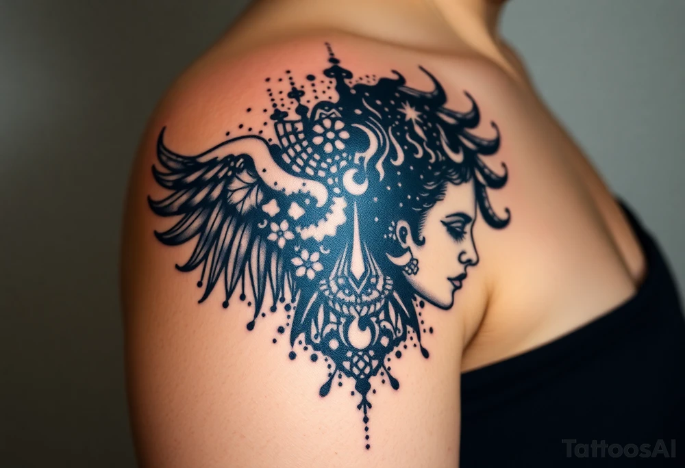 uma tatuagem que expresse a filosofia do bem e do mal tattoo idea