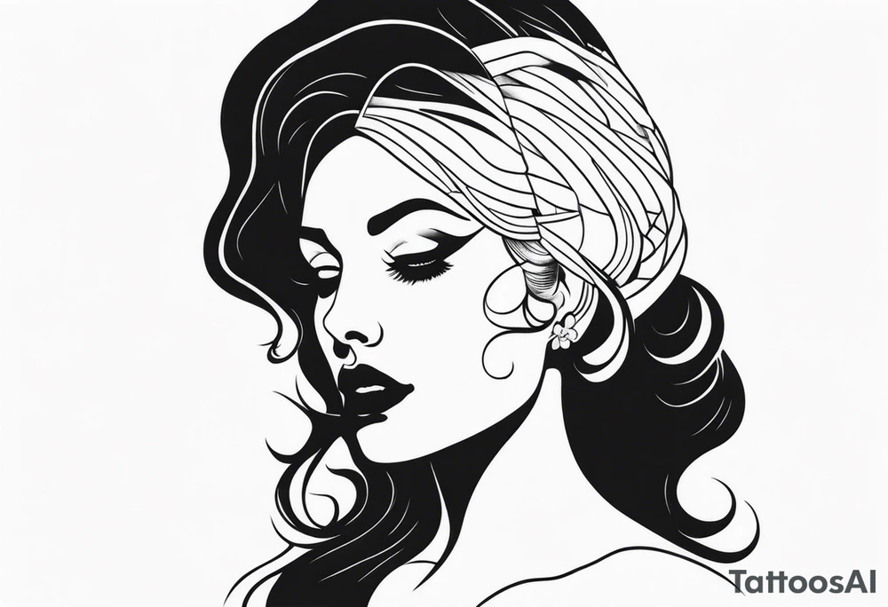 Two faced woman tattoo idea