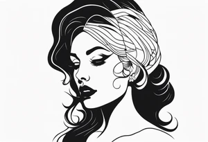 Two faced woman tattoo idea
