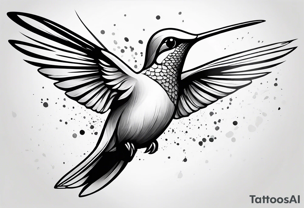 hummingbird tattoo idea