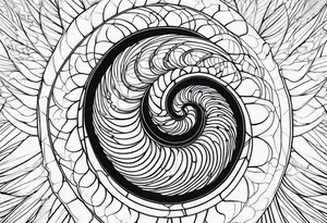 nautilus shell, self peace, number 4 tattoo idea