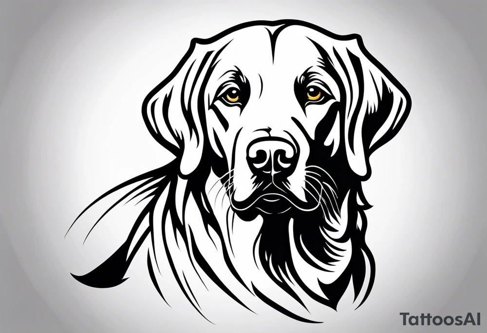 Black Labrador tattoo idea