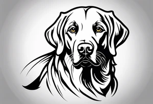 Black Labrador tattoo idea