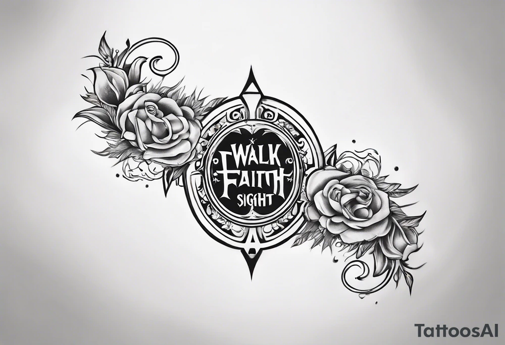 Horizontal inner bicep tattoo. “walk by faith, not by sight” tattoo idea Horizontal inner bicep tattoo. “walk by faith, not by sight” tattoo idea