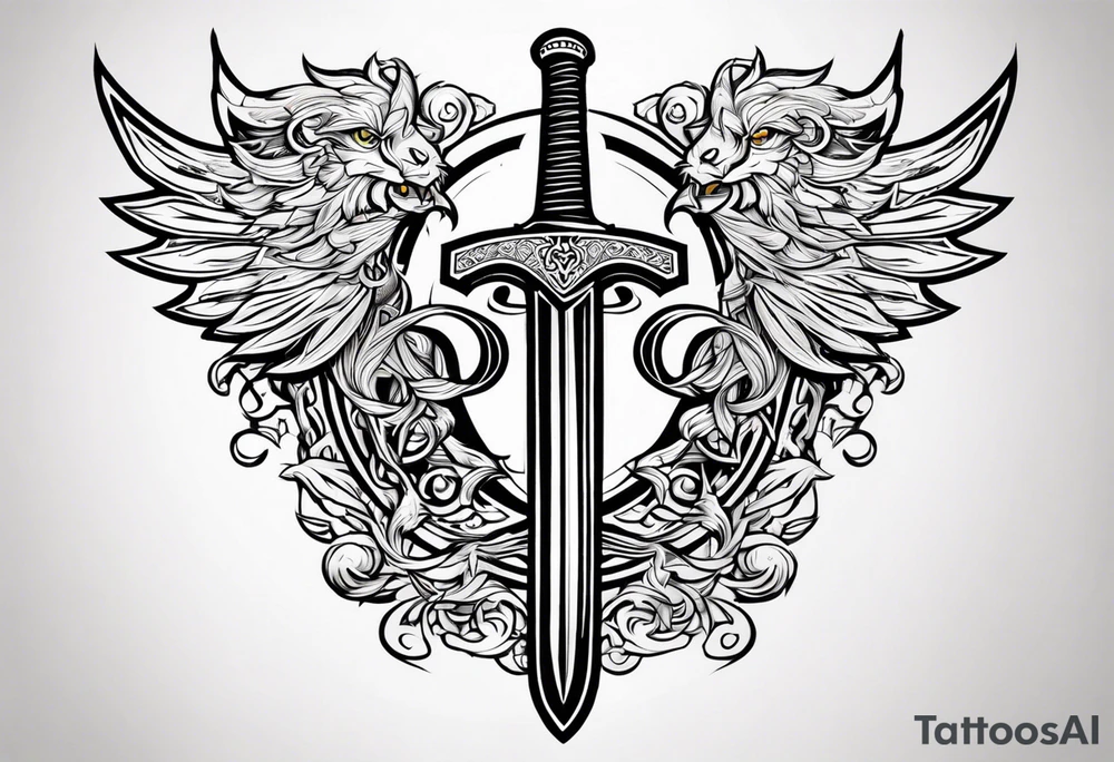 Valhalla 
 sword tattoo idea
