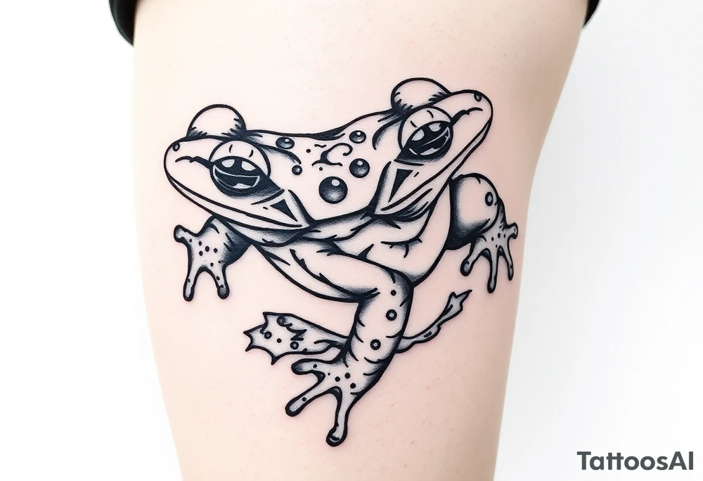 Toad sage japanese traditional tattoo idea