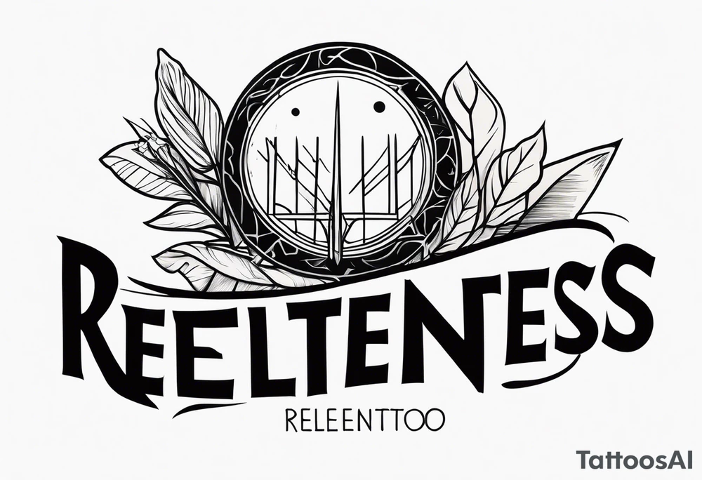 lettering only of the word relentless tattoo idea