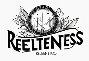 lettering only of the word relentless tattoo idea