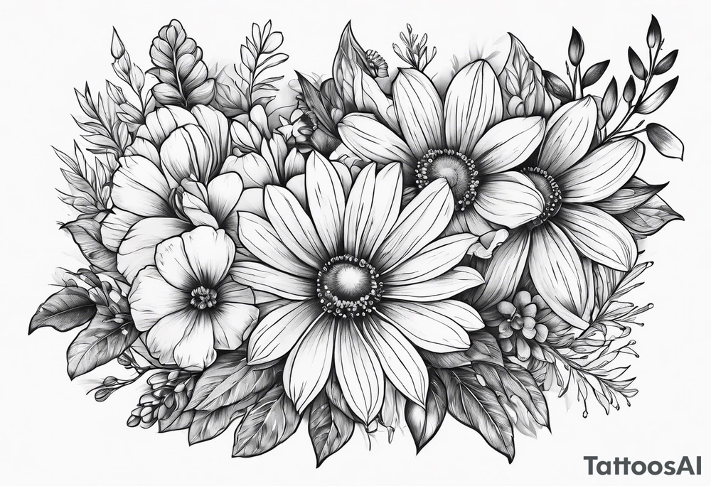 Wildflowers tattoo idea