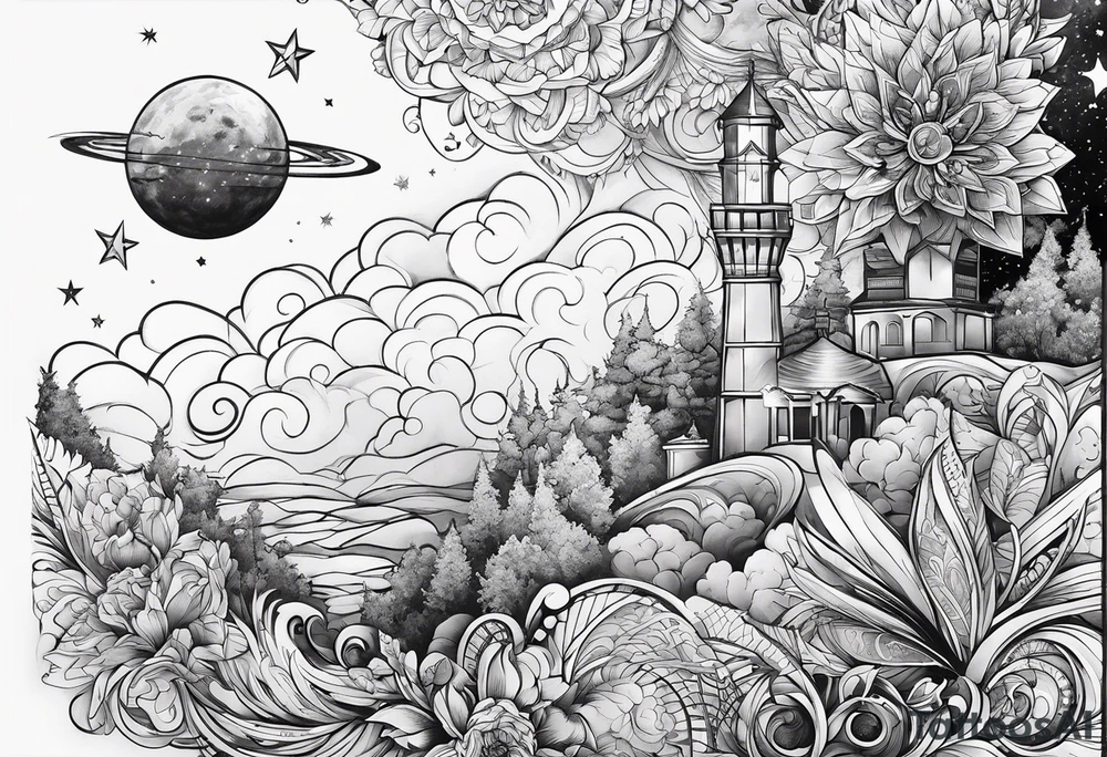 A star in the sky tattoo idea