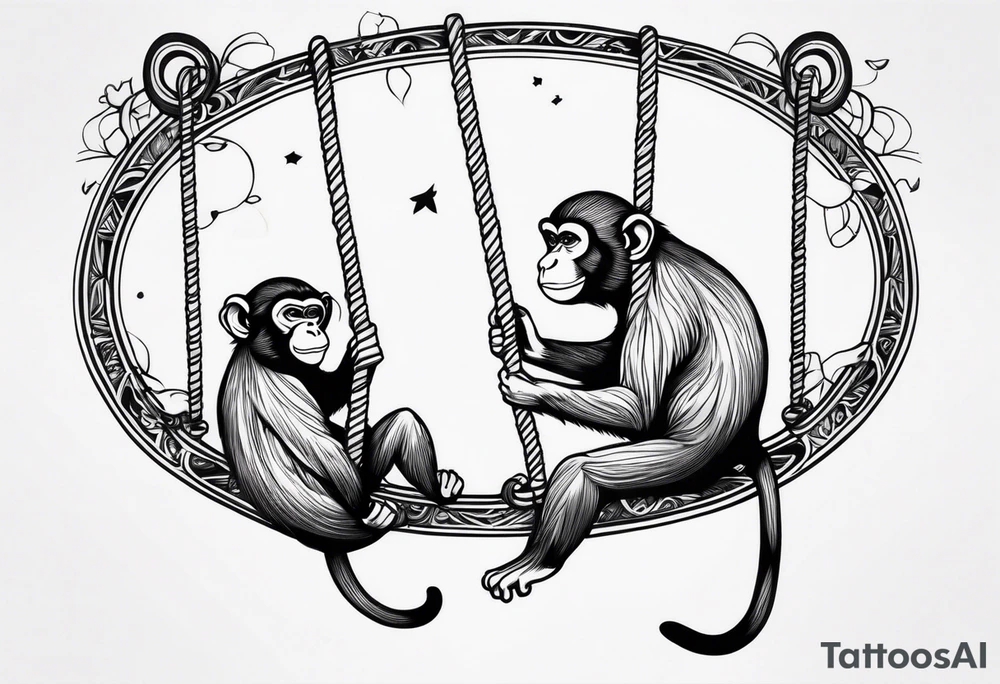 MONKEYS SWINGING tattoo idea