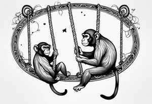 MONKEYS SWINGING tattoo idea