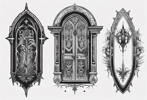 Gothic door tattoo idea