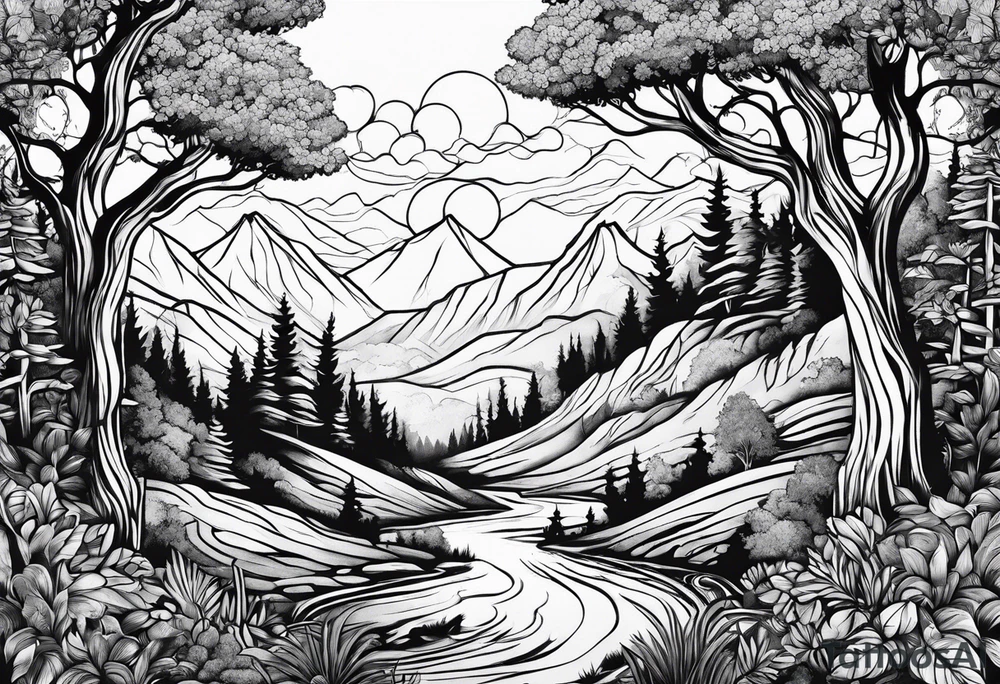 Forest mother tattoo idea