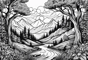 Forest mother tattoo idea