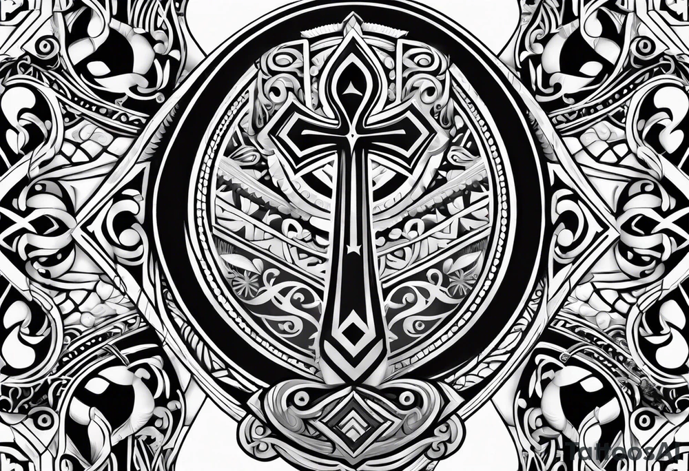 ankh, maori tattoo idea