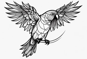 parrot tattoo idea