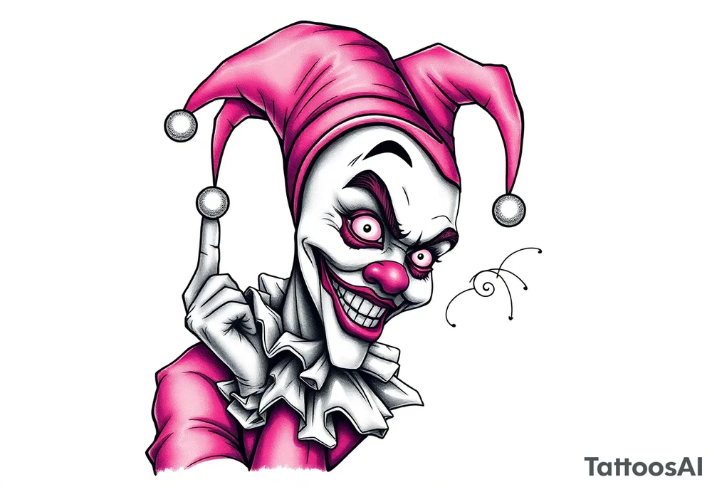 Silly jester tattoo idea