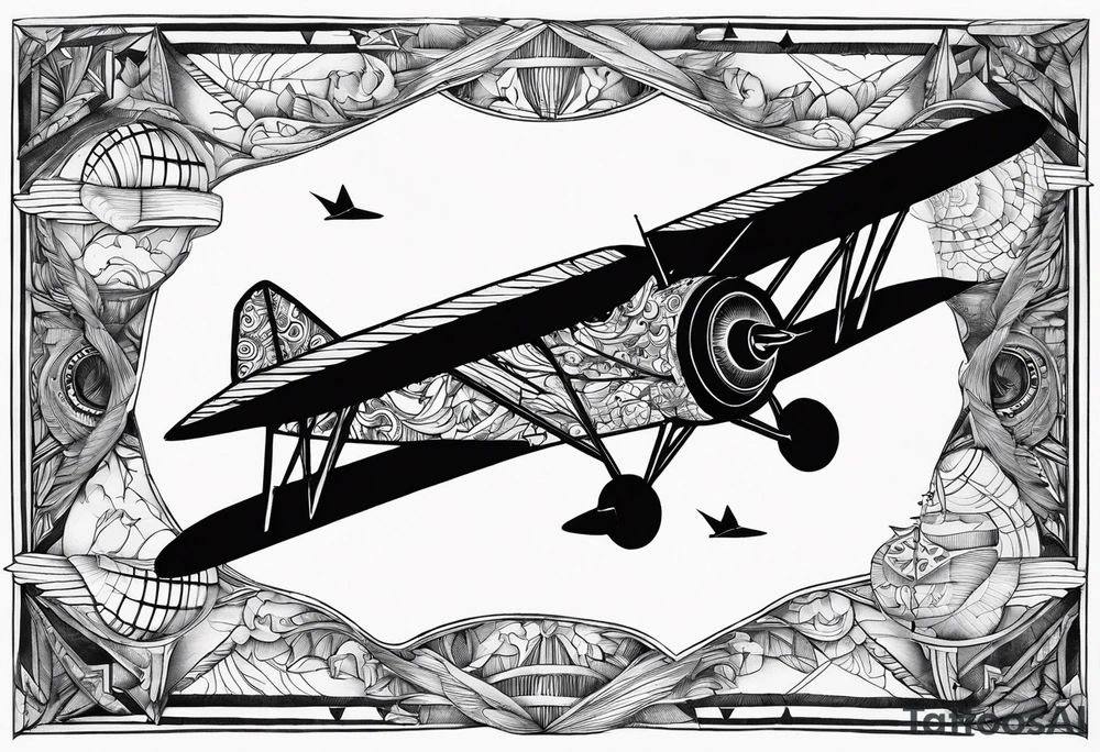 A paper aeroplane tattoo idea