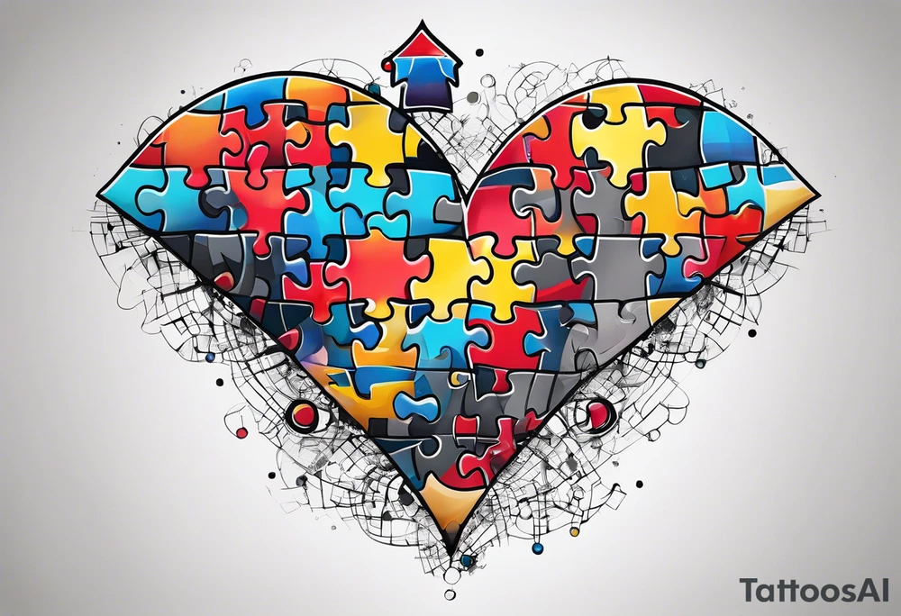 Autism puzzle piece tattoo idea