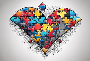 Autism puzzle piece tattoo idea