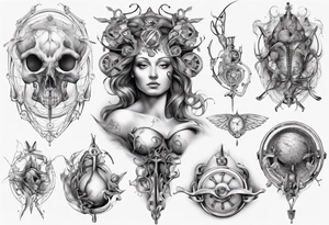 Female breast tattoo idea