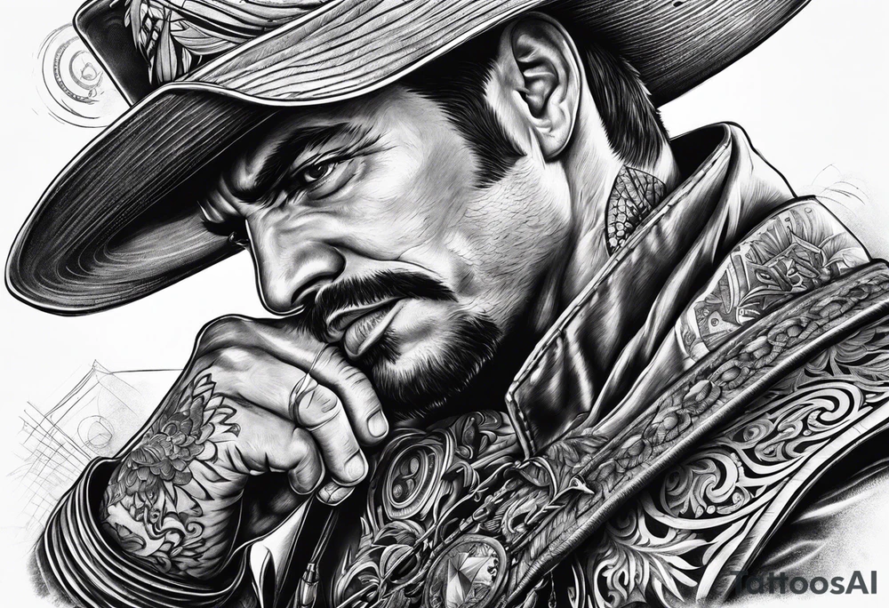Cuervo en combate de frente a la carga tattoo idea