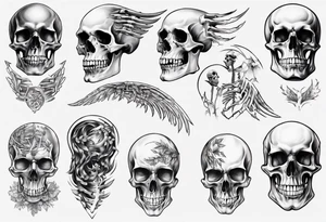 half skeleton ribs tattoo idea