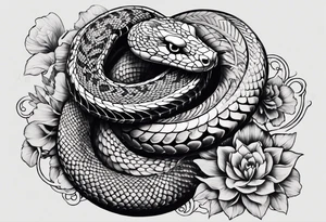 Snake tattoo for placement down along the spine with the head positioned at the bottom in japanese style to symbolise a journey of healing tattoo idea