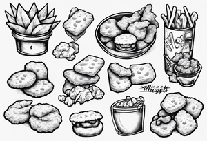 Chicken nuggets tattoo idea