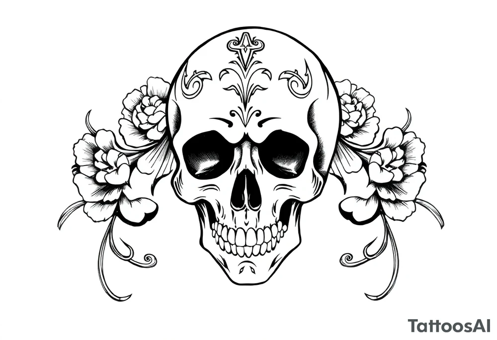 Beauty, Gothic, skull tattoo idea