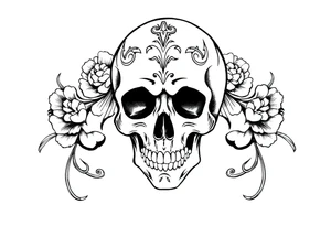Beauty, Gothic, skull tattoo idea