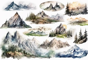 mountain landscape by weta digital tattoo idea