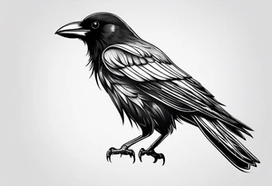 simple crow tattoo line artwork looking for the top down tattoo idea