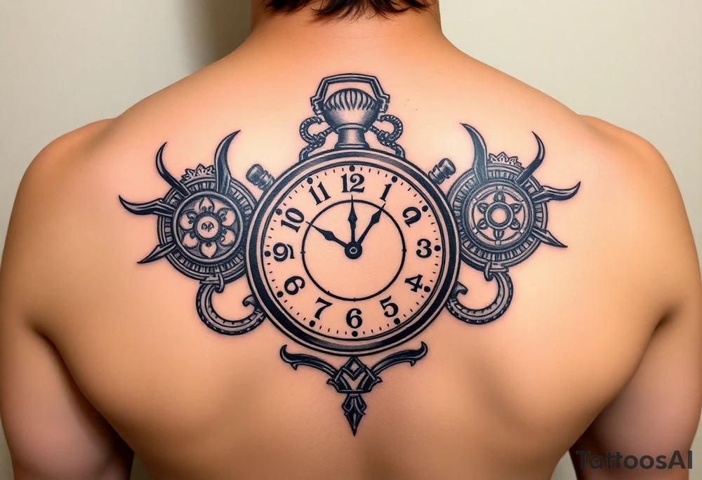 Demon Slayer, doctor who circles, Naruto, betrayed partner, survivors, pocket watch set for 11:11 tattoo idea