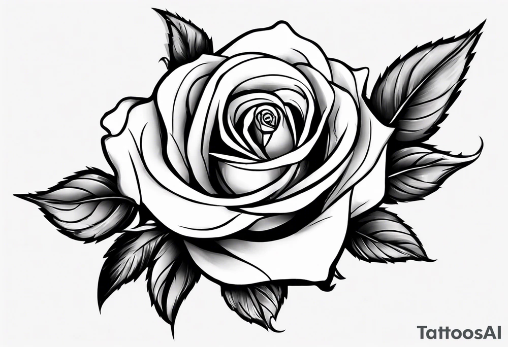 Single Rose for oblique tattoo tattoo idea