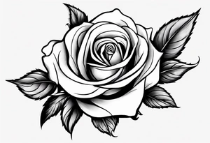 Single Rose for oblique tattoo tattoo idea