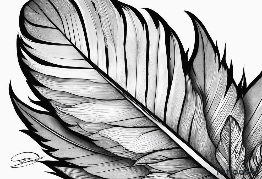 A turkey feather for my chest tattoo idea