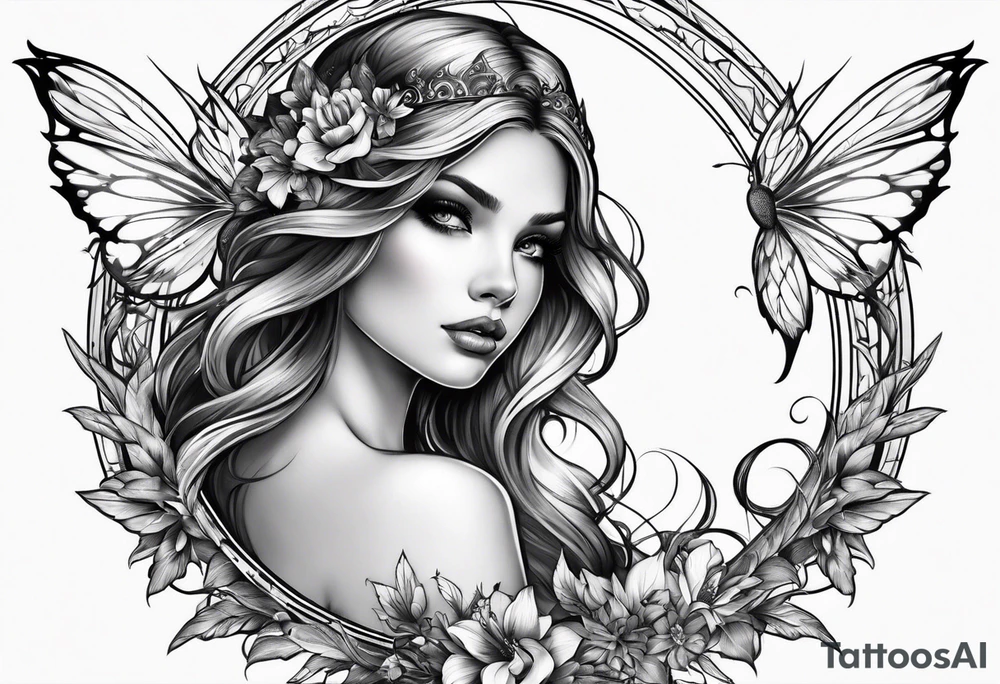 Full small fairy tattoo idea